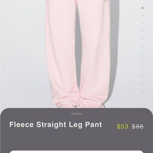 Pink Fleece Straight Leg KHY pants